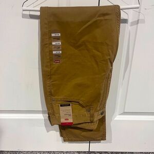 Mens Levi Strauss Levi’s 514 Straight 36W 32L jeans khaki colored